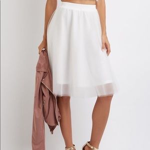 White tulle skirt